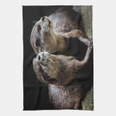 Kutest Baby Animals | Otters Holding Hands Theedoek (Verticaal)