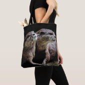 Kutest Baby Animals | Otters Holding Hands Tote Bag (Dichtbij)