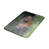 Kutest Baby Animals | Paar van Red Fox Kit Sibling Badmat (Gekanteld)