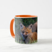 Kutest Baby Animals | Paar van Red Fox Kit Sibling Mok (Voorkant links)