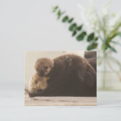 Kutest Baby Animals | Pasgeboren otterpop Briefkaart (Staand voorkant)