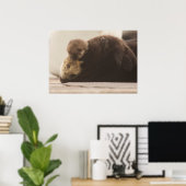 Kutest Baby Animals | Pasgeboren otterpop Poster (Thuiskantoor)