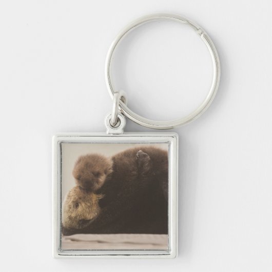 Kutest Baby Animals | Pasgeboren otterpop Sleutelhanger (Voorkant)