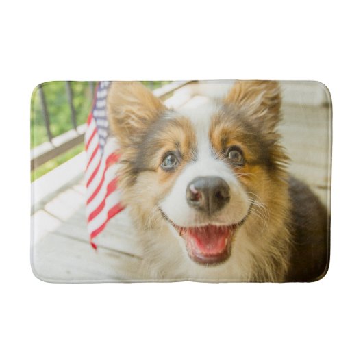 Kutest Baby Animals | Patriotic Corgi Puppy Badmat (Voorkant)