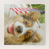 Kutest Baby Animals | Patriotic Corgi Puppy Legpuzzel (Horizontaal)