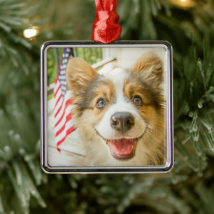 Kutest Baby Animals   Patriotic Corgi Puppy Metalen Ornament