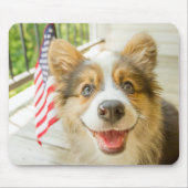 Kutest Baby Animals | Patriotic Corgi Puppy Muismat (Voorkant)