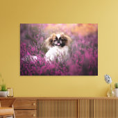 Kutest Baby Animals | Pekingese Puppy Canvas Afdruk (Insitu (Woonkamer))