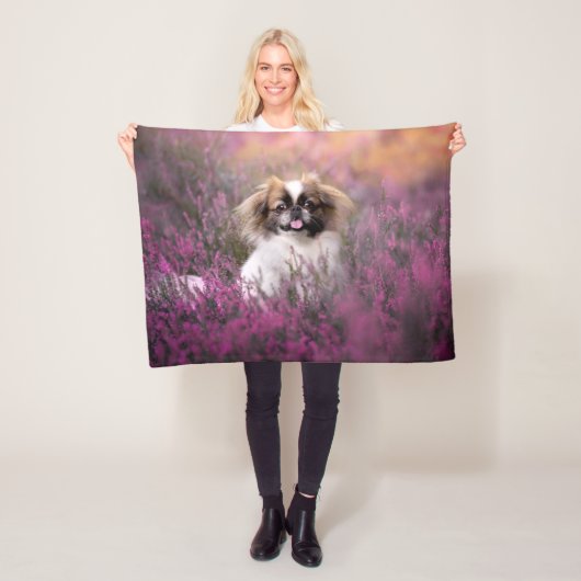 Kutest Baby Animals | Pekingese Puppy Fleece Deken (In situ)