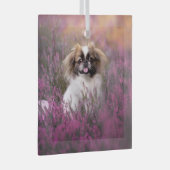 Kutest Baby Animals | Pekingese Puppy Glas Ornament (Voorkant Rechts)