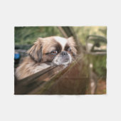 Kutest Baby Animals | Pekingese puppy in auto Fleece Deken (Voorkant (Horizontaal))