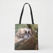 Kutest Baby Animals | Pekingese puppy in auto Tote Bag (Voorkant)