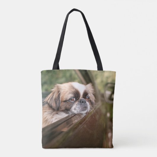 Kutest Baby Animals | Pekingese puppy in auto Tote Bag (Achterkant)