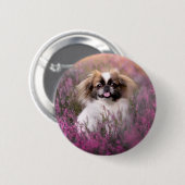 Kutest Baby Animals | Pekingese Puppy Ronde Button 5,7 Cm (Voorkant /achterkant)