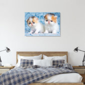 Kutest Baby Animals | Perzisch Calico Kitten Canvas Afdruk (Insitu (Slaapkamer))