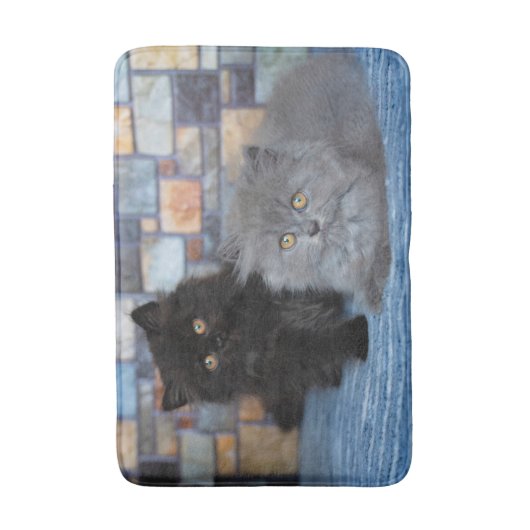 Kutest Baby Animals | Perzische Kittens in Blanket Badmat (Voorkant Verticaal)