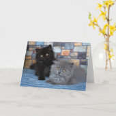 Kutest Baby Animals | Perzische Kittens in Blanket Kaart (Gele Bloem)