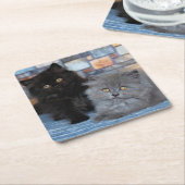 Kutest Baby Animals | Perzische Kittens in Blanket Kartonnen Onderzetters (Schuin)