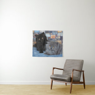 Kutest Baby Animals   Perzische Kittens in Blanket Wandkleed