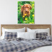 Kutest Baby Animals | Pointer Puppy Canvas Afdruk (Insitu (Slaapkamer))