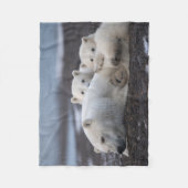 Kutest Baby Animals | Polar Beer Family Alaska Fleece Deken (Voorkant)