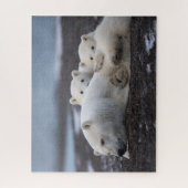 Kutest Baby Animals | Polar Beer Family Alaska Legpuzzel (Verticaal)