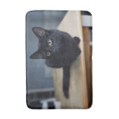 Kutest Baby Animals | Portret van een zwarte kat Badmat (Voorkant Verticaal)