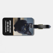 Kutest Baby Animals | Portret van een zwarte kat Bagagelabel (Achterkant horizontaal)