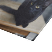 Kutest Baby Animals | Portret van een zwarte kat Snijplank (Hoek)