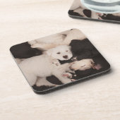 Kutest Baby Animals | PUPPIES Bier Onderzetter (Linkerzijde)