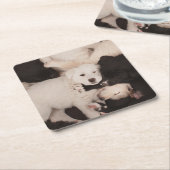 Kutest Baby Animals | PUPPIES Kartonnen Onderzetters (Schuin)