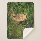 Kutest Baby Animals | Red Fox in Umnak Alaska Sherpa Deken (Voorkant)