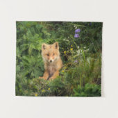 Kutest Baby Animals | Red Fox in Umnak Alaska Wandkleed (Voorkant (horizontaal))