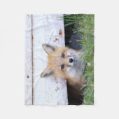 Kutest Baby Animals | Red Fox Kit Peking Fleece Deken (Voorkant)