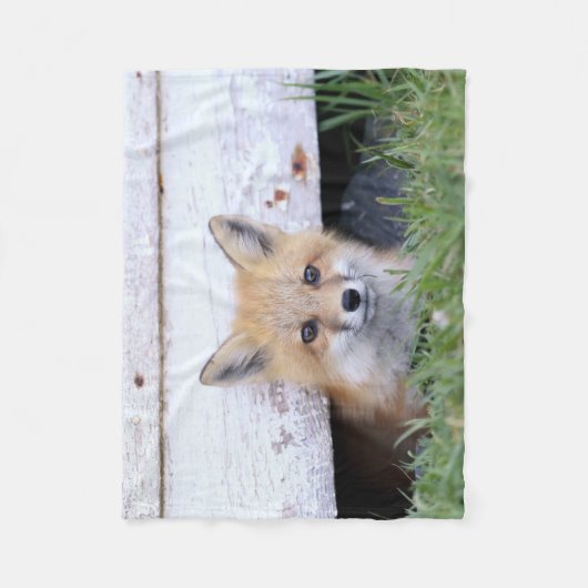 Kutest Baby Animals | Red Fox Kit Peking Fleece Deken (Voorkant)