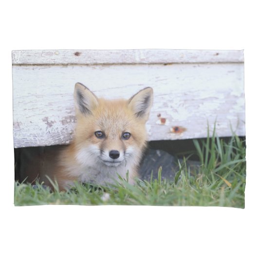 Kutest Baby Animals | Red Fox Kit Peking Kussensloop (Voorkant)