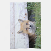 Kutest Baby Animals | Red Fox Kit Peking Theedoek (Verticaal)