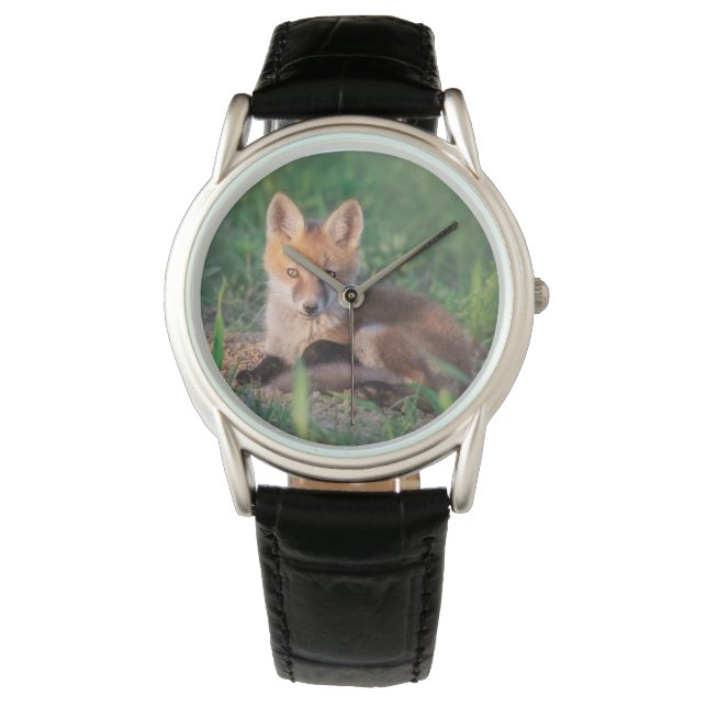Kutest Baby Animals | Red Fox Kit Relaxing Horloge (Voorkant)