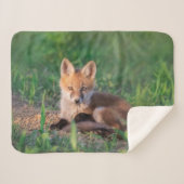 Kutest Baby Animals | Red Fox Kit Relaxing Sherpa Deken (Voorkant (horizontaal))