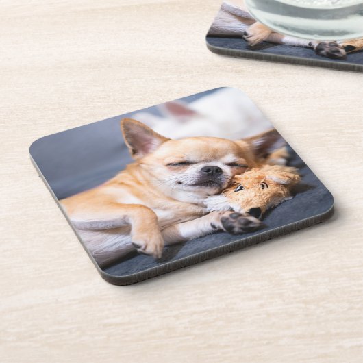 Kutest Baby Animals | Red-haring Chihuahua Dog Bier Onderzetter (Linkerzijde)