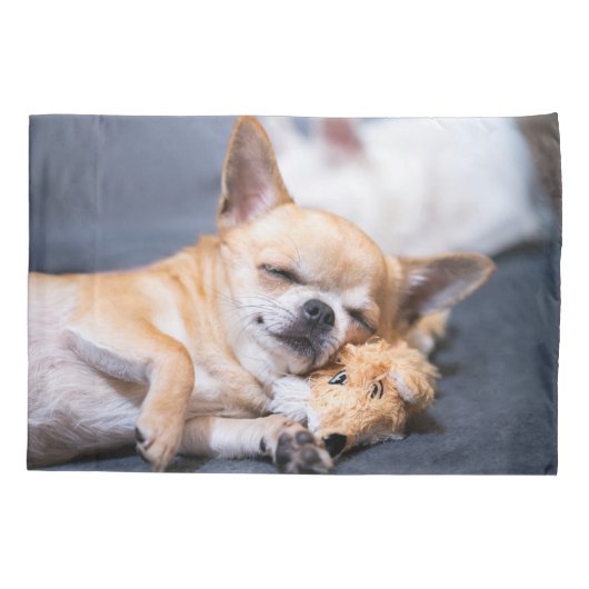 Kutest Baby Animals | Red-haring Chihuahua Dog Kussensloop (Achterkant)