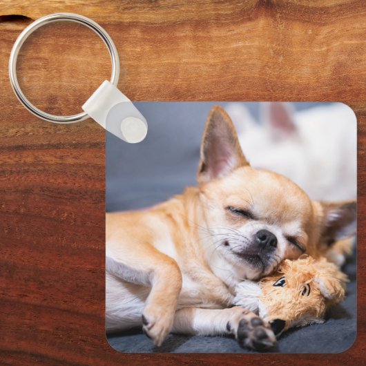 Kutest Baby Animals | Red-haring Chihuahua Dog Sleutelhanger (Voorkant)