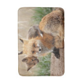 Kutest Baby Animals | Rode vos en Baby Badmat (Voorkant Verticaal)