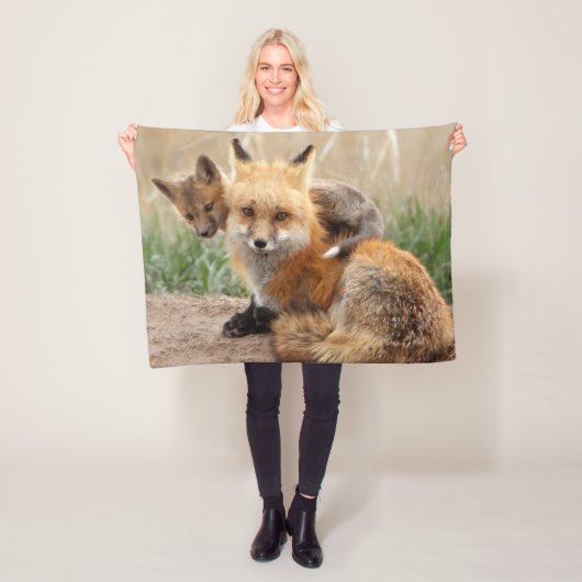 Kutest Baby Animals | Rode vos en Baby Fleece Deken (In situ)