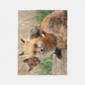 Kutest Baby Animals | Rode vos en Baby Fleece Deken (Voorkant)