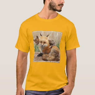 Kutest Baby Animals Rode vos en Baby T-shirt