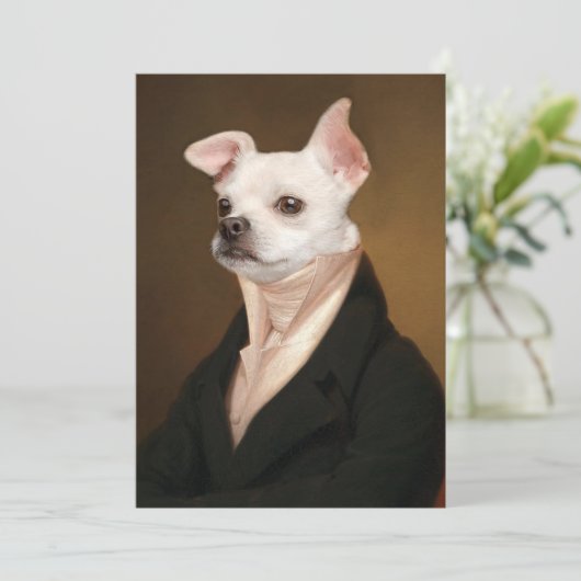 Kutest Baby Animals | Royal Chihuahua Portrait Bedankkaart (Staand voorkant)