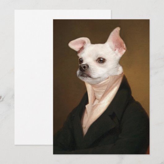 Kutest Baby Animals | Royal Chihuahua Portrait Bedankkaart (Voorkant / Achterkant)