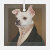 Kutest Baby Animals | Royal Chihuahua Portrait Glas Ornament (Voorkant)