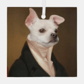 Kutest Baby Animals | Royal Chihuahua Portrait Glas Ornament (Achterkant)